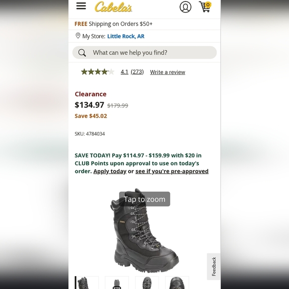 Cabela's Black Winter Boots with Quilted Design - Picture 8 of 8